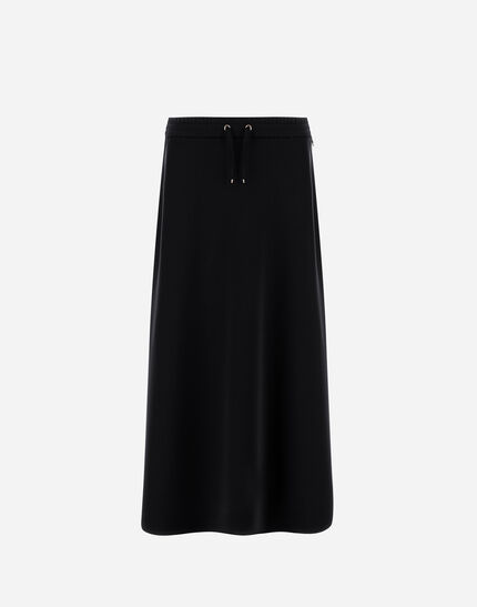 SKIRT IN MATT CREPE SATIN Black 1 SKIRT IN MATT CREPE SATIN Black