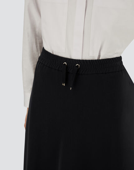SKIRT IN MATT CREPE SATIN Black 3 SKIRT IN MATT CREPE SATIN Black
