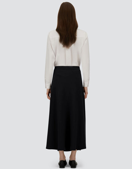 SKIRT IN MATT CREPE SATIN Black 5 SKIRT IN MATT CREPE SATIN Black