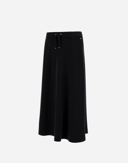 SKIRT IN MATT CREPE SATIN Black 6 SKIRT IN MATT CREPE SATIN Black