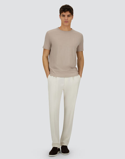 RESORT T-SHIRT IN SOFT WOOL JERSEY Chantilly