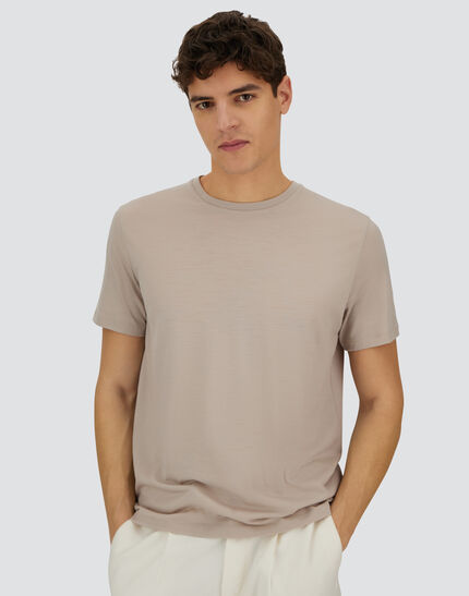 RESORT T-SHIRT IN SOFT WOOL JERSEY Chantilly