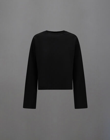 LAMINAR T-SHIRT IN MERCERISED JERSEY Black