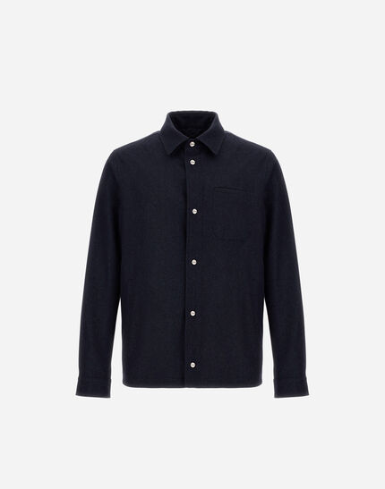 RESORT SHACKET IN CASHMERE SILK Navy Blue