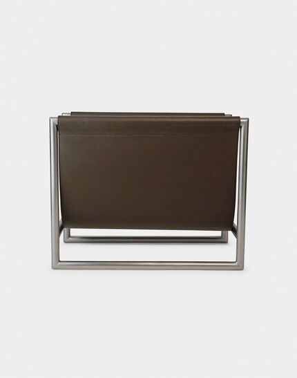 HERNO HABITA LEATHER MAGAZINE HOLDER Coffee
