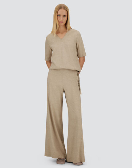 RESORT TROUSERS IN MELANGE FLANNEL Chantilly