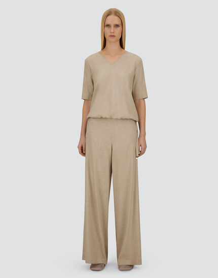 RESORT TROUSERS IN MELANGE FLANNEL Chantilly