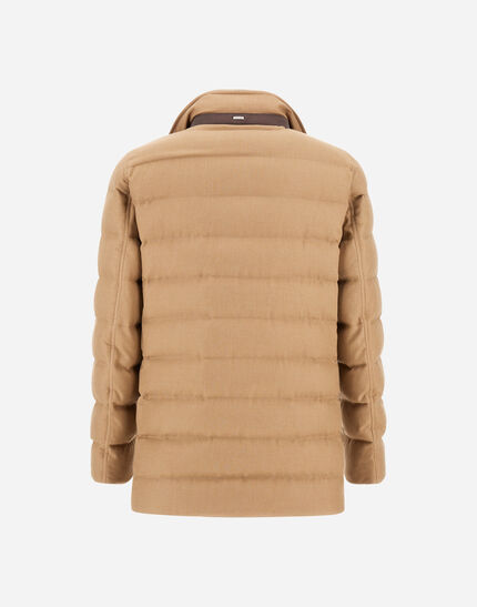PEA COAT IN NORFOLK WOOL BLEND Sand