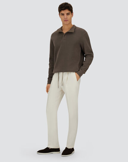 RESORT TROUSERS IN CASHMERE SILK Ivory