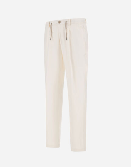 RESORT TROUSERS IN CASHMERE SILK Ivory