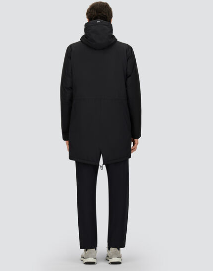 LONG PARKA IN 2-LAYER WINDSTOPPER Black