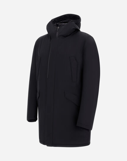 LONG PARKA IN 2-LAYER WINDSTOPPER Black