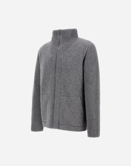 CARDIGAN IN CARDED PURE WOOL G.5 Grey 6 CARDIGAN IN CARDED PURE WOOL G.5 Grey