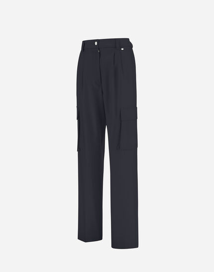 CARGO TROUSERS IN FLUID WOOL Iron