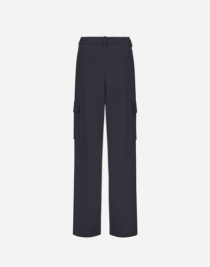 CARGO TROUSERS IN FLUID WOOL Iron