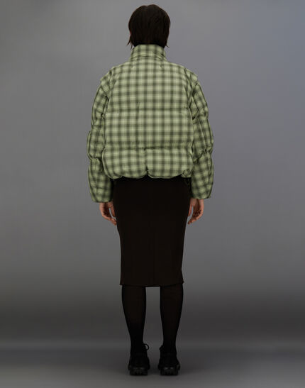 LAMINAR JACKET IN CHECK WOVEN Sage 5 LAMINAR JACKET IN CHECK WOVEN Sage