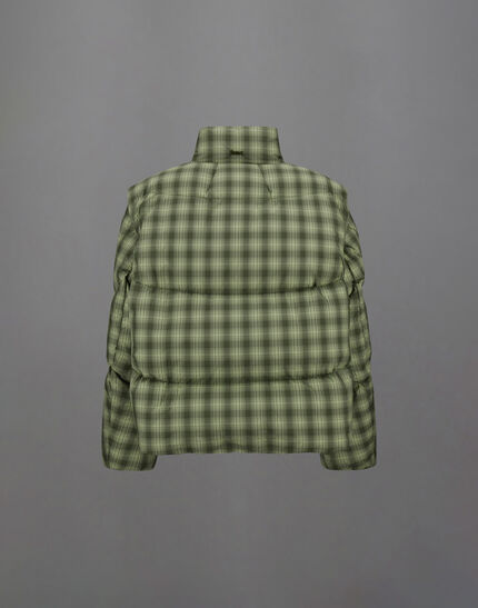 LAMINAR JACKET IN CHECK WOVEN Sage 7 LAMINAR JACKET IN CHECK WOVEN Sage