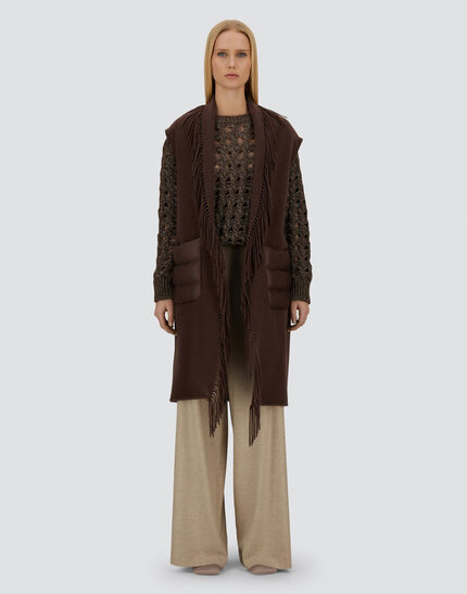 RESORT WAISTCOAT IN WARMY & NYLON ULTRALIGHT Dark Chocolate 4 RESORT WAISTCOAT IN WARMY & NYLON ULTRALIGHT Dark Chocolate