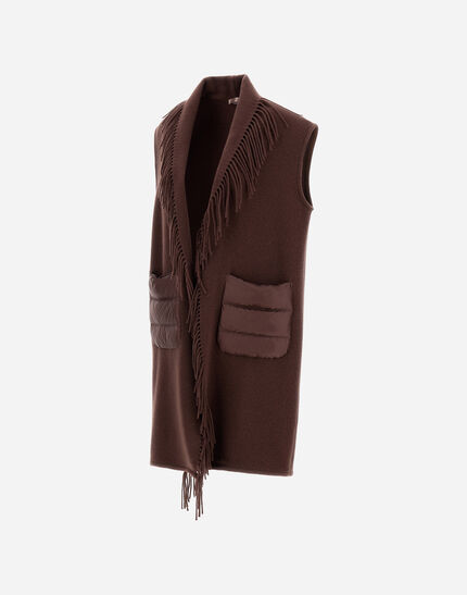RESORT WAISTCOAT IN WARMY & NYLON ULTRALIGHT Dark Chocolate 6 RESORT WAISTCOAT IN WARMY & NYLON ULTRALIGHT Dark Chocolate