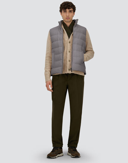VEST IN CASHMERE, SILK AND MONOGRAM Grey 2 VEST IN CASHMERE, SILK AND MONOGRAM Grey
