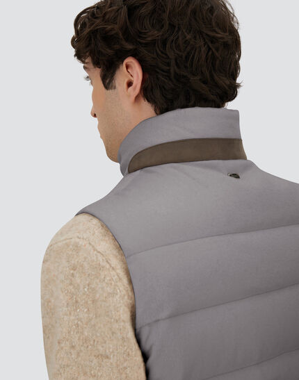 VEST IN CASHMERE, SILK AND MONOGRAM Grey 3 VEST IN CASHMERE, SILK AND MONOGRAM Grey