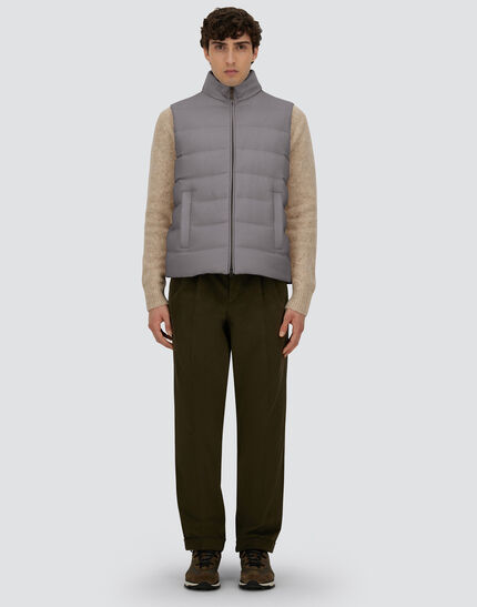 VEST IN CASHMERE, SILK AND MONOGRAM Grey 4 VEST IN CASHMERE, SILK AND MONOGRAM Grey