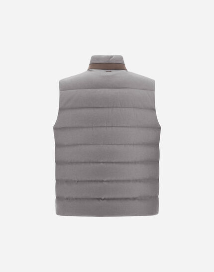 VEST IN CASHMERE, SILK AND MONOGRAM Grey 6 VEST IN CASHMERE, SILK AND MONOGRAM Grey