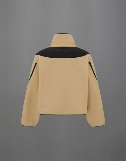 LAMINAR SWEATSHIRT IN POLAR FLEECE AND EXTRA LIGHT STRETCH PADDED Camel