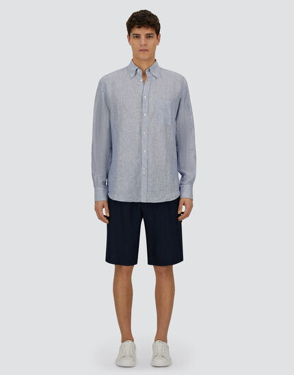 RESORT SHIRT IN SOFT ALOE LINEN Blue 4 RESORT SHIRT IN SOFT ALOE LINEN Blue