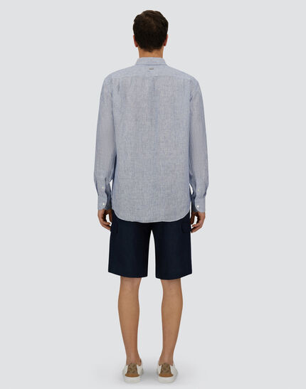 RESORT SHIRT IN SOFT ALOE LINEN Blue 5 RESORT SHIRT IN SOFT ALOE LINEN Blue