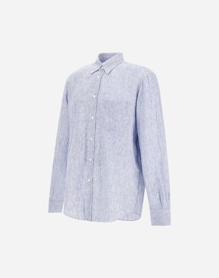 RESORT SHIRT IN SOFT ALOE LINEN Blue 6 RESORT SHIRT IN SOFT ALOE LINEN Blue