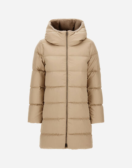 A-SHAPE JACKET IN ARENDELLE AND NEW LADY FAUX FUR Light Beige