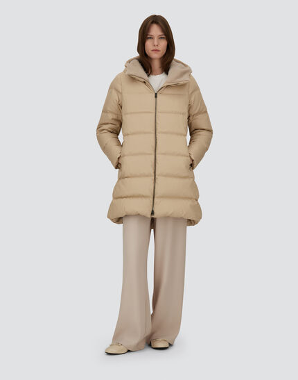 A-SHAPE JACKET IN ARENDELLE AND NEW LADY FAUX FUR Light Beige