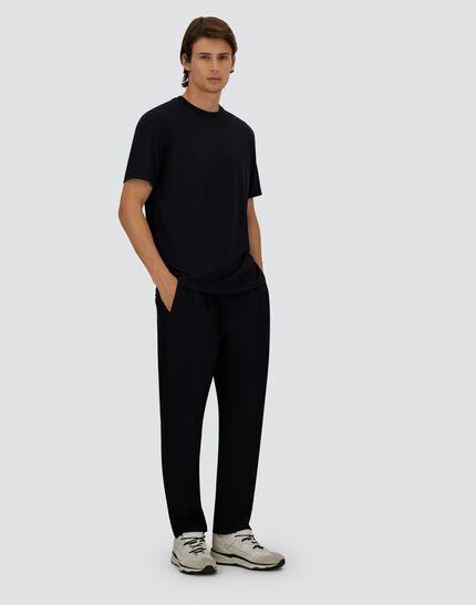 TROUSERS IN FLUID WOOL Navy Blue 2 TROUSERS IN FLUID WOOL Navy Blue
