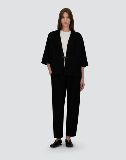 TROUSERS IN PONTE ROMA JERSEY Black 1 TROUSERS IN PONTE ROMA JERSEY Black